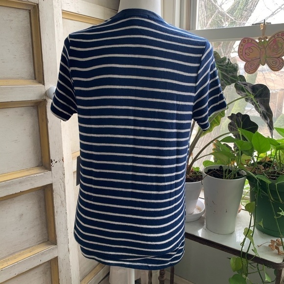 Hye Park & Lune Soft Blue Striped T Shirt NWT - Picture 4 of 6